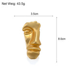 Stunning abstract face mask retro vintage look gold plated royal design ggg14