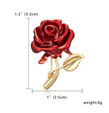 Rose flower brooch celebrity valentines day pin vintage look queen broach s16