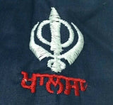 Sikh punjabi turban patka pathka singh khanda bandana head wrap dark blue colour