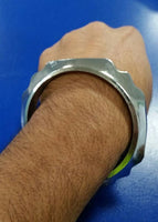 Chunky sarbloh steel pure iron sikh singh khalsa designed plain kara bracelet b6