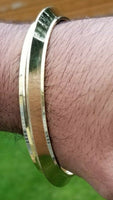 Sikh brass kara singh kaur bangle punjabi 22 ct gold look kada bracelet gift l14