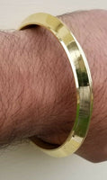 Sikh brass kara singh kaur bangle punjabi 22 ct gold look kada bracelet gift l14
