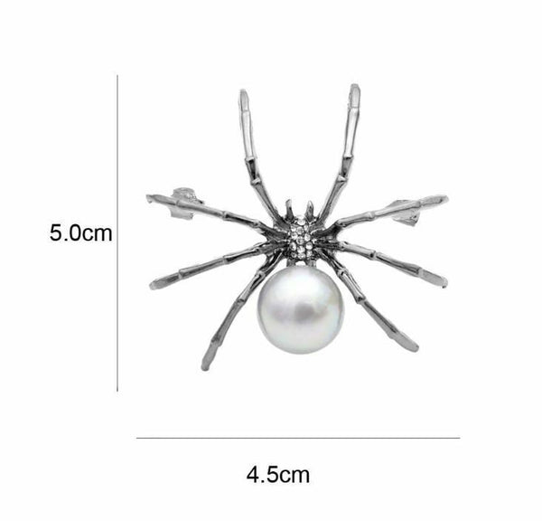 Stunning diamonte silver plated vintage look spider pin christmas brooch cake b6