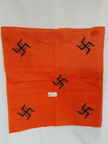 Sikh hindu india orange swastika bandana head wrap gear rumal handkerchief gift