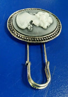 Winter xmas arrival gifts - antique affect vintage lady brooch broach cake pin