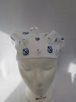 Sikh Hindu Blue Khandas White bandana Head Wrap Gear Rumal Handkerchief Gift