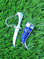 Stainless Steel Sikh kirpan Siri Sahib taksali Singh Religious Gift Sword Blue