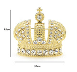 Jubilee queen crown brooch vintage look broach gold silver plated pin k16 new