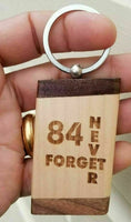 Sikh punjabi word never forget 1984 singh kaur khalsa wood key chain key ring nn