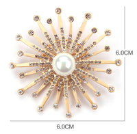 Celebrity star brooch pin stunning vintage look designer gold plated broach i28