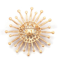 Celebrity star brooch pin stunning vintage look designer gold plated broach i28