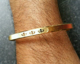 Gold plated laser engraved khandas sikh singh khalsa kada bangle kara qe2