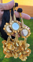Indian punjabi parandi mehndi jaago mirror bridal patiala paranda hair braid tt2