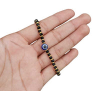 Nazar Shield Evil Eye Shani Protection Turkish Gold or Silver Tone Bracelet T7