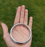 Chrome Plated Kara Sikh Kada Singh Kaur Khalsa Round Edged Thin Bracelet V39 NEW