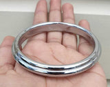 Chrome Plated Kara Sikh Kada Singh Kaur Khalsa Round Edged Thin Bracelet V39 NEW