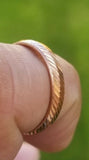 Copper ring handmade cut design fashion boho hindu evil eye shield challa h20