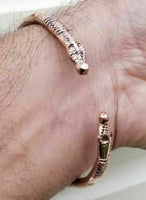 Pure copper punjabi hindu sikh adjustable snake head healing kara bangle aa5