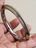 Sikh kara stainless steel twisted brass wire rope edge kada singh kaur bangle v5