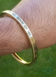 Hindu brass kara om namah shivay mantra engraved smooth kada bangle bracelet p3