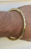 Hindu brass kara om namah shivay mantra engraved smooth kada bangle bracelet p3